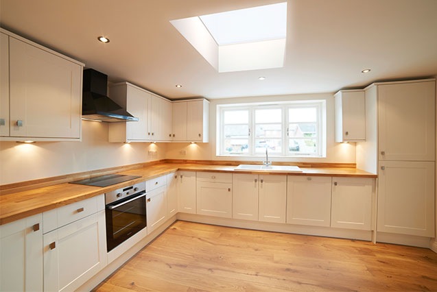 Flat Skylight in Kitchen